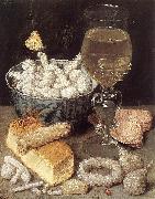 FLEGEL, Georg Still-Life with Bread and Confectionary dg USA oil painting artist